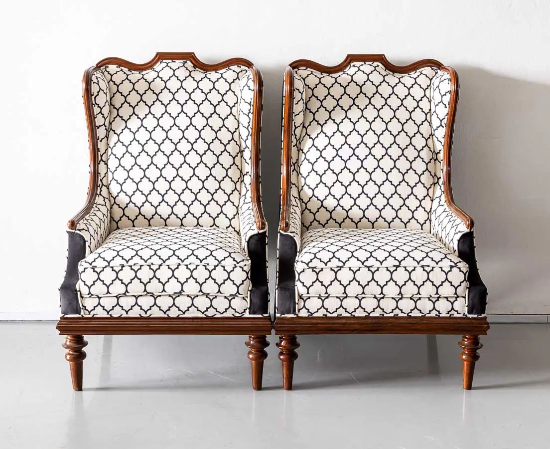 Antique Chairs - British Colonial Walnut Chairs - The Past Perfect Collection - Singapore