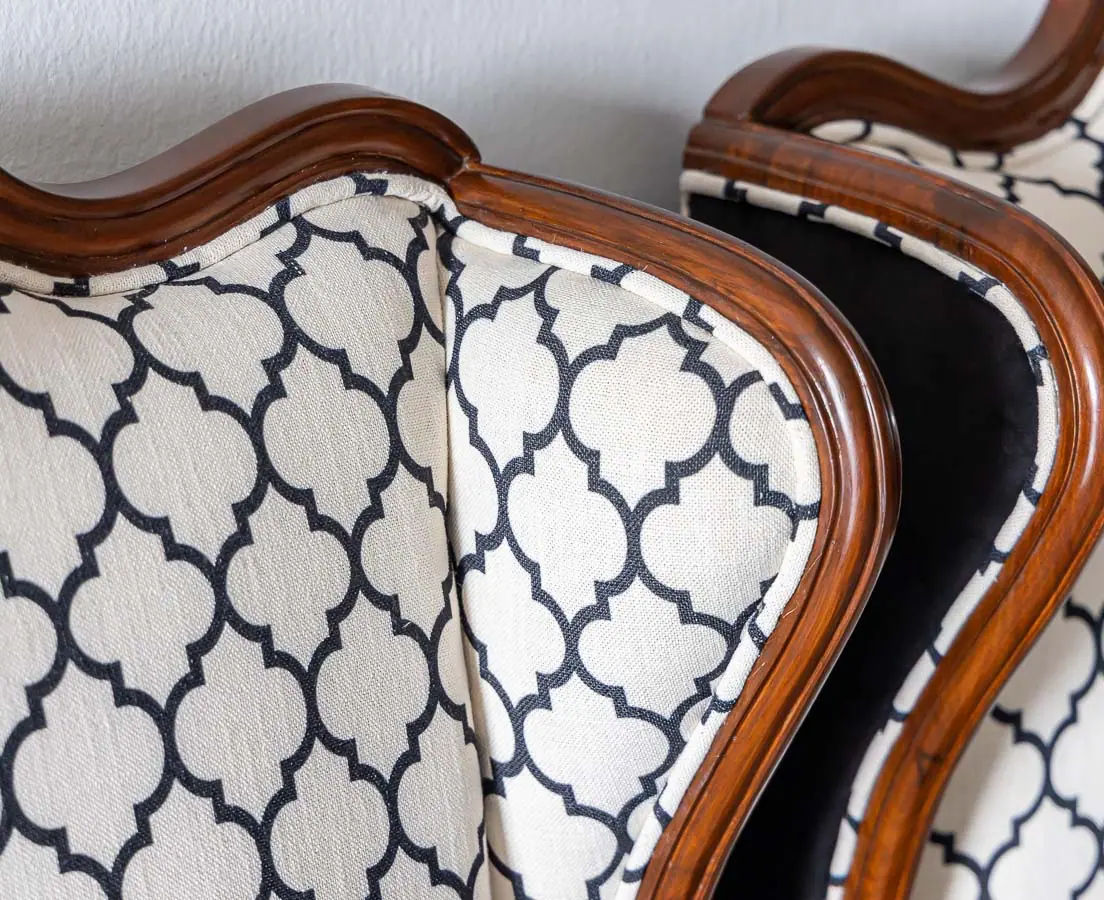 Antique Chairs - British Colonial Walnut Chairs - The Past Perfect Collection - Singapore
