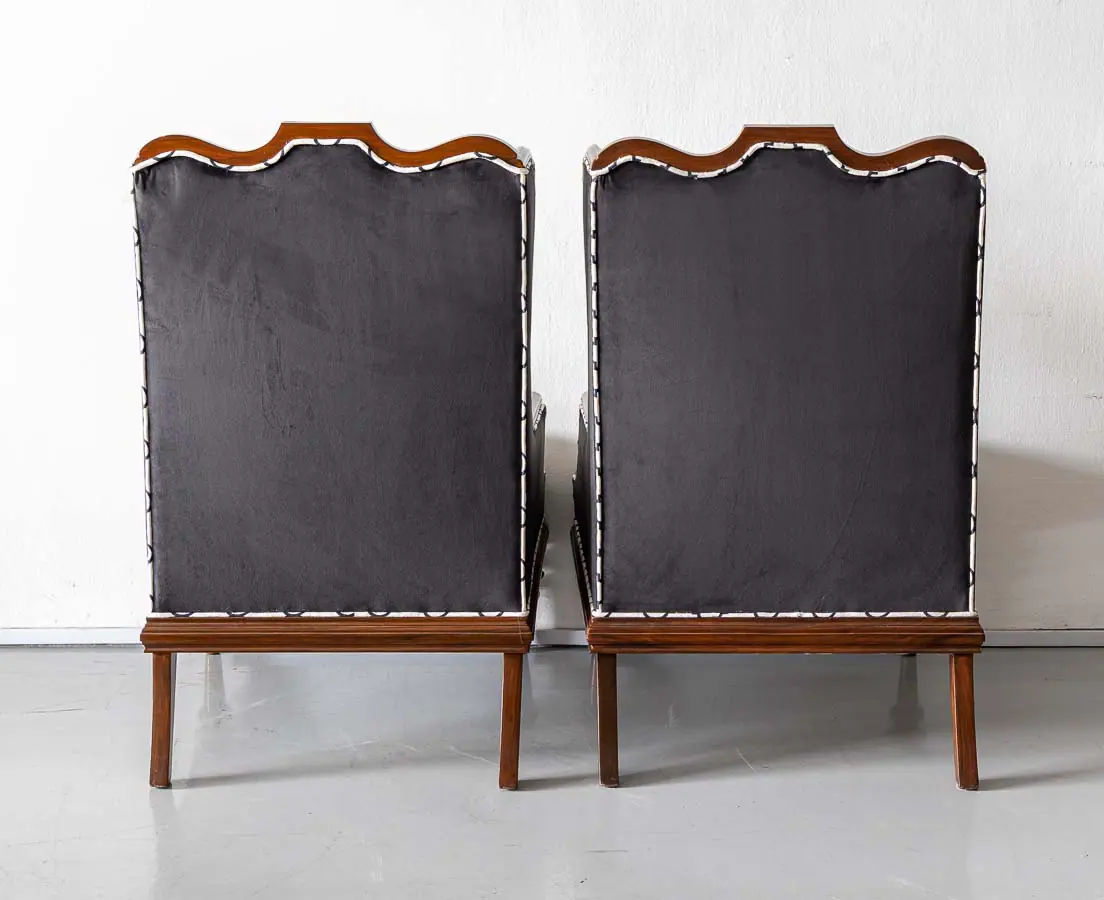 Antique Chairs - British Colonial Walnut Chairs - The Past Perfect Collection - Singapore