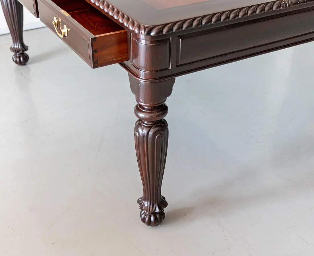 Antique Desks - British Colonial Rosewood & Mahogany Partners' Desk - The Past Perfect Collection - Singapore