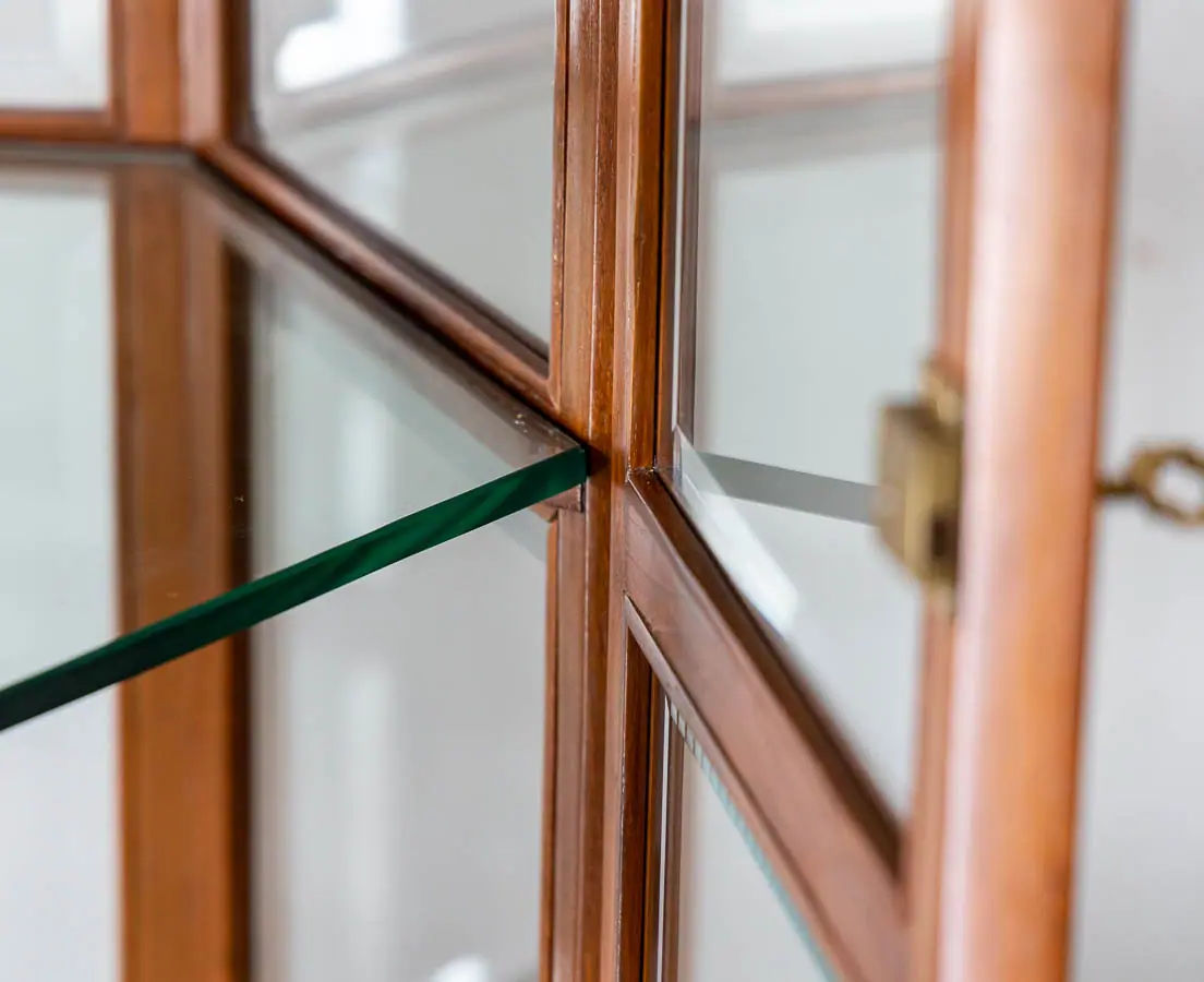 Antique Display Cabinets - British Colonial Hexagonal Display Cabinet - The Past Perfect Collection - Singapore