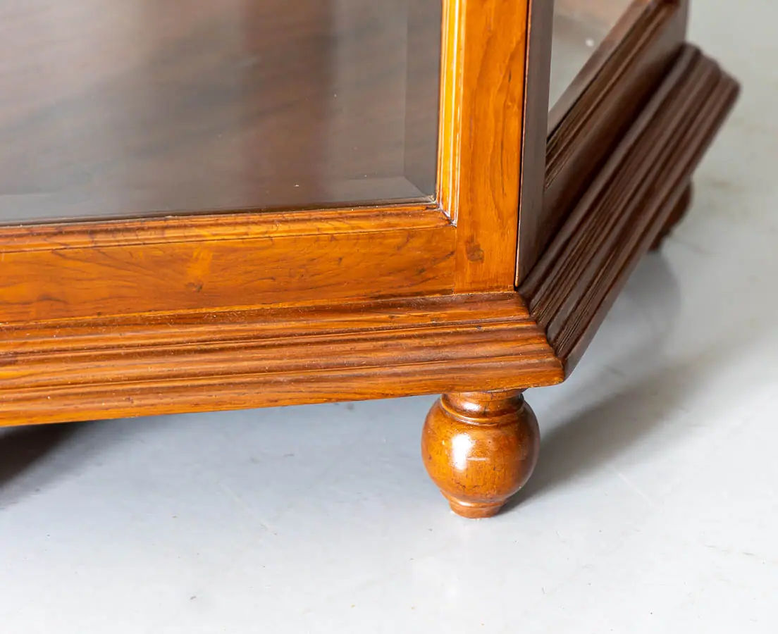 Antique Display Cabinets - British Colonial Hexagonal Display Cabinet - The Past Perfect Collection - Singapore