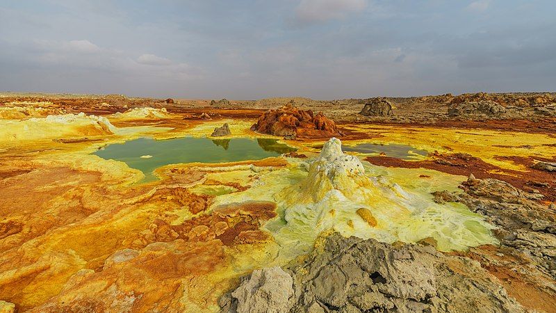 Volcanic gases can form salt