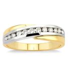 1/3 Ctw Round Cut Diamond Women's Ring in 10K Yellow Gold - Size 5