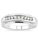 1/6 Ctw Round Diamond Women's Ring in 10K White Gold - Size 5