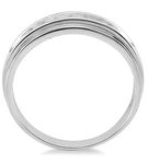 1/20 Ctw Round Cut Diamond Men's Ring in 10K White Gold - Size 9