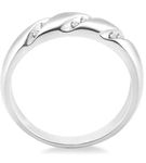 1/8 Ctw Round Cut Diamond Men's Ring in 10K White Gold - Size 9