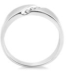 1/8 Ctw Round Cut Diamond Men's Ring in 10K White Gold - Size 9