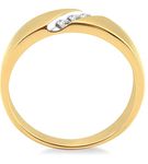 1/8 Ctw Round Cut Diamond Men's Ring in 10K Yellow Gold - Size 9