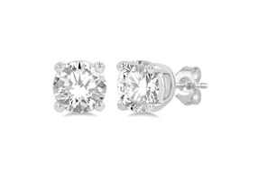 1 ctw Round Cut Lab Grown Diamond Stud Earring in 10K White Gold