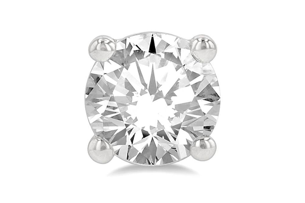 1 ctw Round Cut Lab Grown Diamond Stud Earring in 10K White Gold