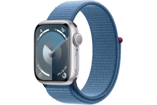 Watch Series 9 41MM Silver Case with Winter Blue Sport Loop Band and GPS 