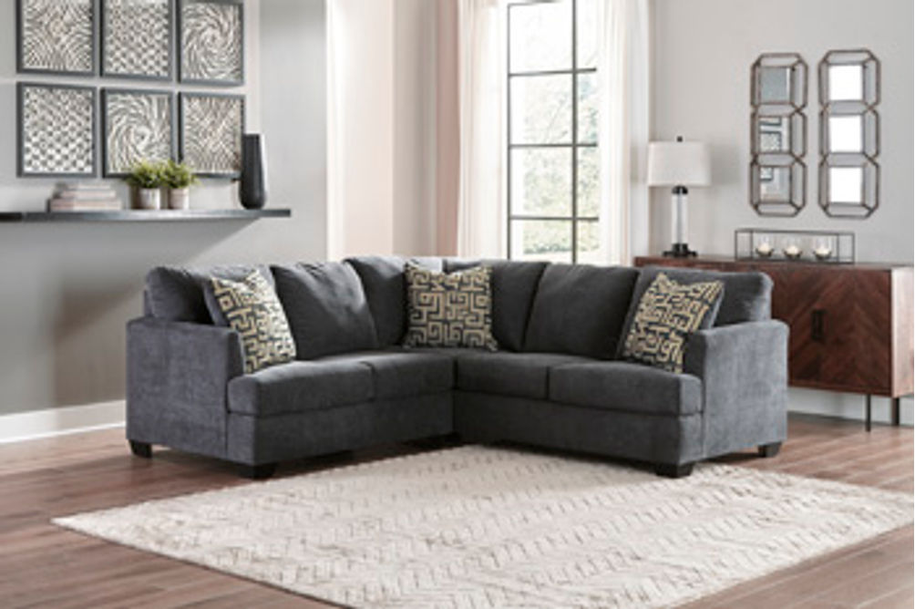 Signature Design by Ashley Ambrielle 2-Piece Sectional-Gunmetal