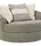 Signature Design by Ashley Creswell Oversized Swivel Accent Chair-Stone