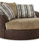 Signature Design by Ashley Alesbury Oversized Swivel Accent Chair-Chocolate