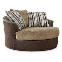 Signature Design by Ashley Alesbury Oversized Swivel Accent Chair-Chocolate