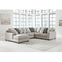 Benchcraft Ardsley 4-Piece Sectional with Chaise-Pewter