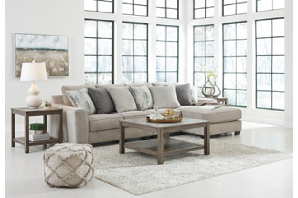 Benchcraft Ardsley 3-Piece Sectional with Chaise-Pewter