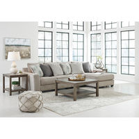 Benchcraft Ardsley 3-Piece Sectional with Chaise-Pewter