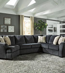 Signature Design by Ashley Eltmann 3-Piece Sectional with Cuddler-Slate