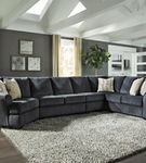 Signature Design by Ashley Eltmann 4-Piece Sectional with Cuddler-Slate