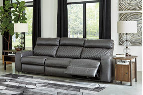Signature Design by Ashley Samperstone 3-Piece Power Reclining Sectional Sofa