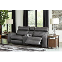 Samperstone 3-Piece Power Reclining Sectional Loveseat-Gray
