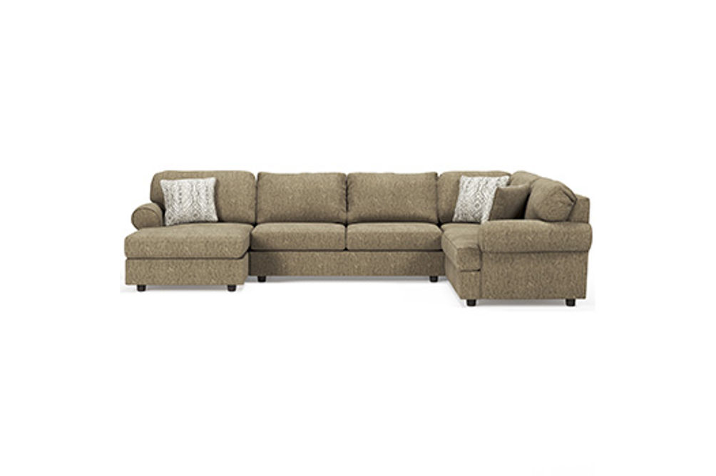 Signature Design by Ashley Hoylake 3-Piece Sectional with Chaise-Chocolate