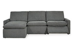 Hartsdale 3-Piece Left Arm Facing Reclining Sofa Chaise-Granite