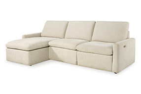 Hartsdale 3-Piece Left Arm Facing Reclining Sofa Chaise-Linen