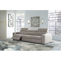 Signature Design by Ashley Mabton 3-Piece Power Reclining Sofa-Gray