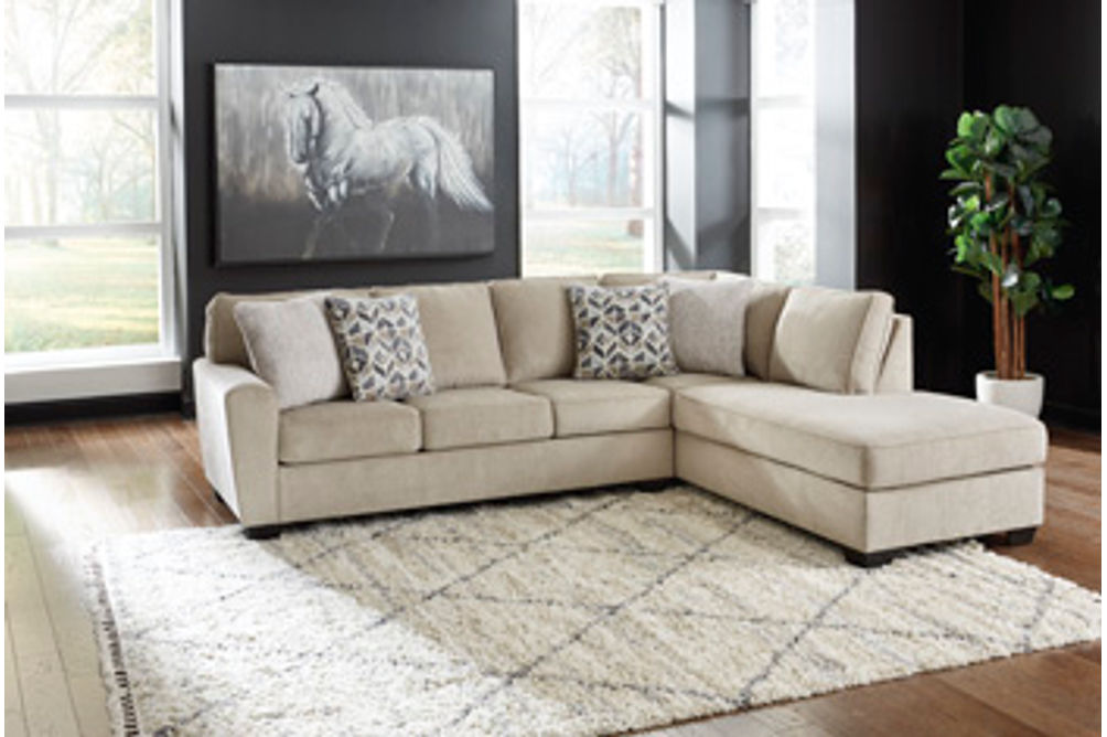 Signature Design by Ashley Decelle 2-Piece Sectional with Chaise-Putty