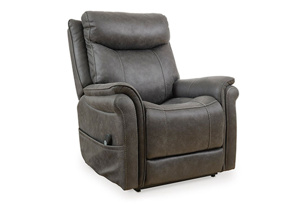 Signature Design by Ashley Lorreze Power Lift Recliner-Steel