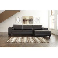 Signature Design by Ashley Nokomis 2-Piece Sectional with Chaise-Charcoal