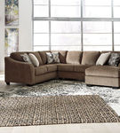 Benchcraft Graftin 3-Piece Sectional with Chaise-Teak