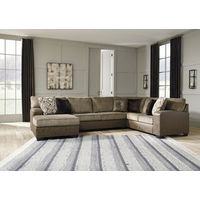 Benchcraft Abalone 3-Piece Sectional with Chaise-Chocolate