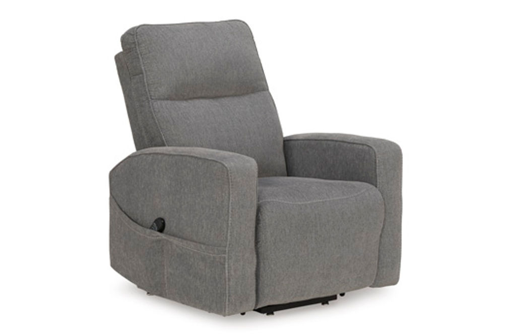 Signature Design by Ashley Starganza Power Lift Recliner-Gray