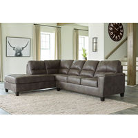 Signature Design by Ashley Navi 2-Piece Sleeper Sectional with Chaise-Smoke