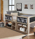 Wrenalyn Twin Loft Bed with Under Bed Bookcase Storage