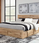 Signature Design by Ashley Hyanna Queen Panel Storage Bed with 2 Under Bed Sto