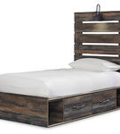 Signature Design by Ashley Drystan Twin Panel Bed with 4 Storage Drawers