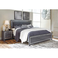 Signature Design by Ashley Lodanna King Panel Bed-Gray