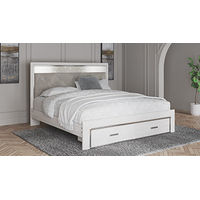 Signature Design by Ashley Altyra King Upholstered Storage Bed-White