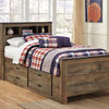 Signature Design by Ashley Trinell Twin Bookcase Bed with 2 Storage Drawers