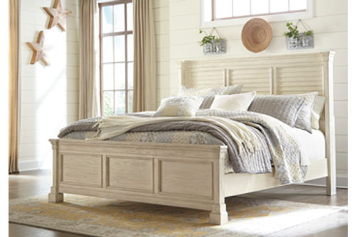 Signature Design by Ashley Bolanburg King Panel Bed-Antique White