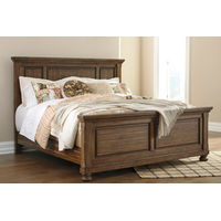 Signature Design by Ashley Flynnter King Panel Bed-Medium Brown