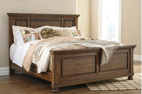 Signature Design by Ashley Flynnter King Panel Bed-Medium Brown