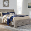 Signature Design by Ashley Lettner King Panel Storage Bed-Light Gray