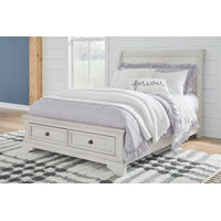 Signature Design by Ashley Robbinsdale Full Sleigh Storage Bed-Antique White