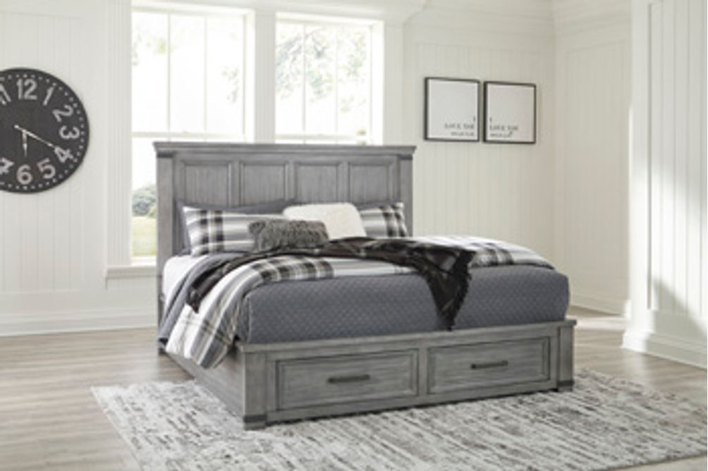 Signature Design by Ashley Russelyn California King Storage Bed-Gray